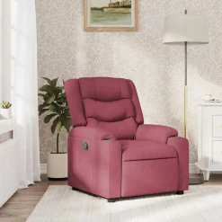 vidaXL Reclinerfåtölj vinröd tyg
