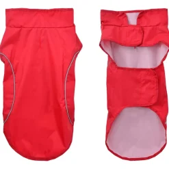 New vidaXL Regnrock för hundar med reflekterande remsor polyester XXS Röd