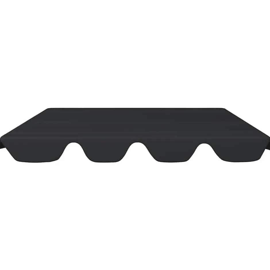 vidaXL Reservtak för hammock 188/168x145/110 cm Svart