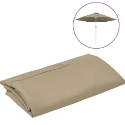 vidaXL Reservtyg för parasoll taupe 300 cm