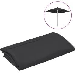 vidaXL Reservtyg för parasoll svart 300 cm