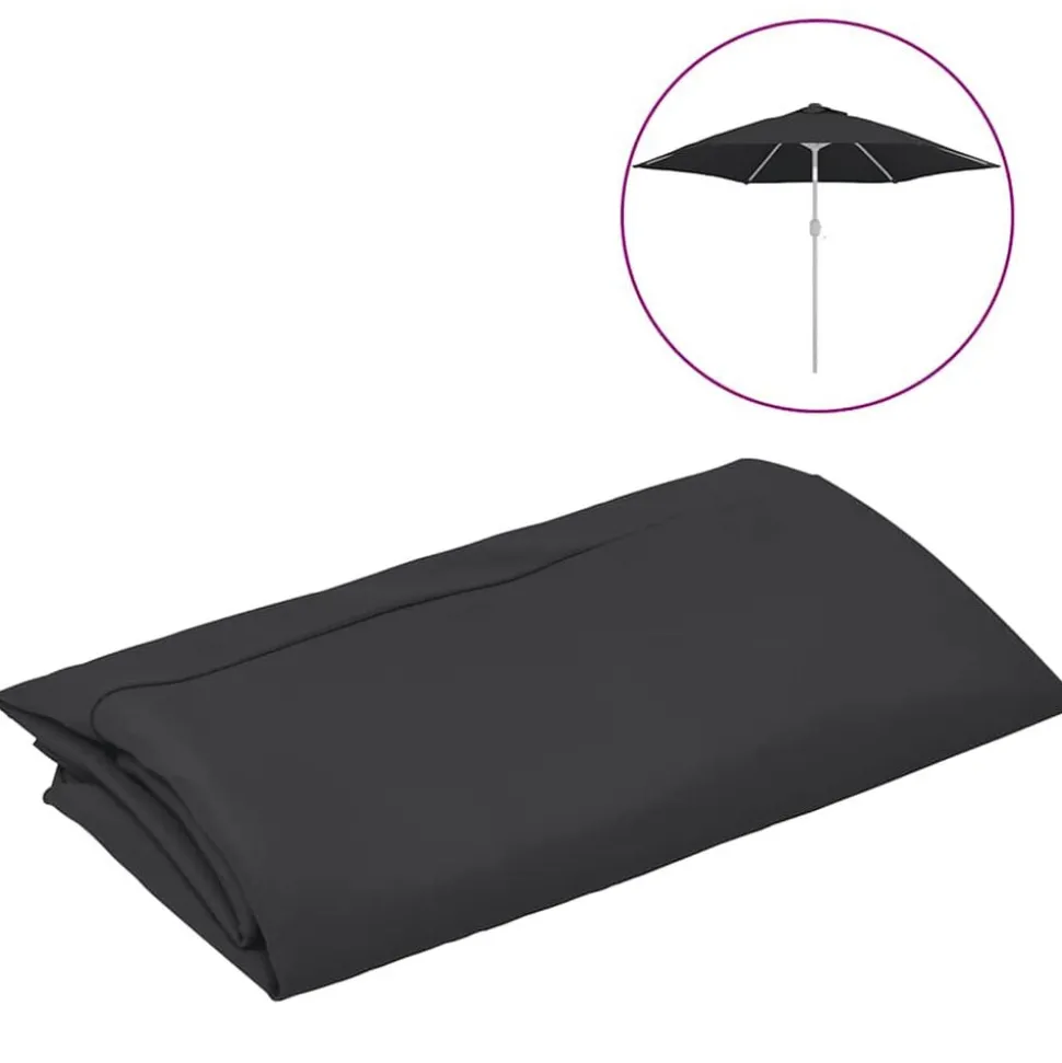 vidaXL Reservtyg för parasoll svart 300 cm