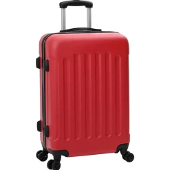 New vidaXL Resväska med lås 3 pcs 50 x 31 x 78 cm ABS Plast Röd