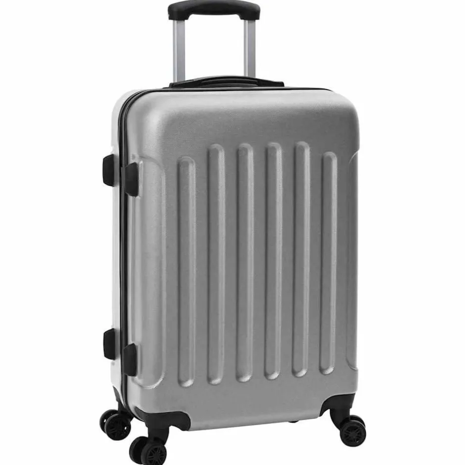 Clearance vidaXL Resväska med lås 3 pcs 50 x 31 x 78 cm ABS Plast Silver