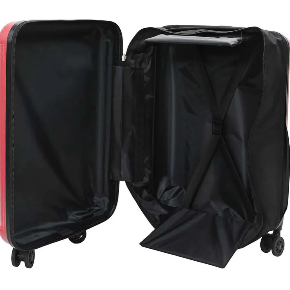 Online vidaXL Resväska med lås 34 x 23 x 55.5 cm ABS Plast Röd