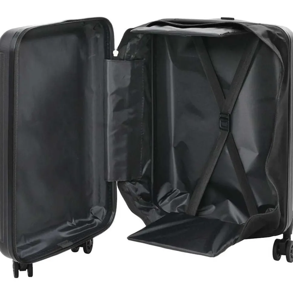 vidaXL Resväska med lås Svart 34 x 23 x 55.5 cm ABS Plast