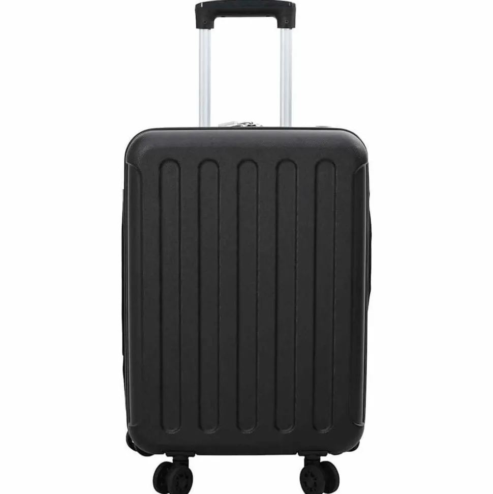 vidaXL Resväska med lås Svart 34 x 23 x 55.5 cm ABS Plast