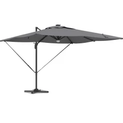 Best vidaXL Roma Parasol med LED -remsljus 286 x 284 x 270 cm Antracit
