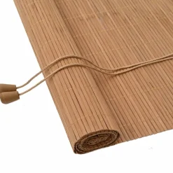 vidaXL Rullgardin med gardiner Brun 60 x 160 cm Bambu