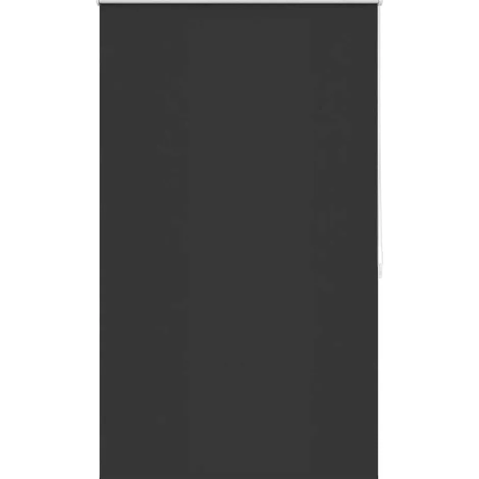 Outlet vidaXL Rullgardin mörkläggning 84,4x175 cm Tygbredd 80 cm Svart
