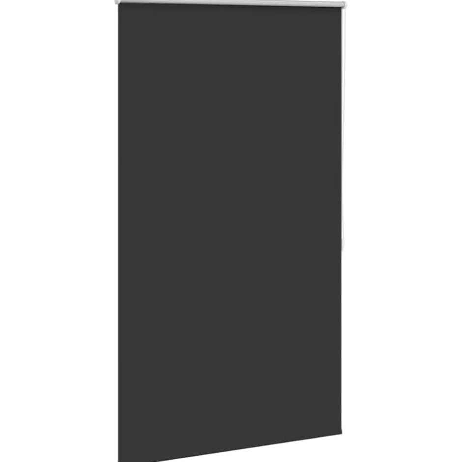 Outlet vidaXL Rullgardin mörkläggning 84,4x175 cm Tygbredd 80 cm Svart