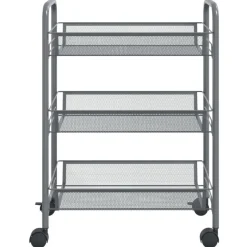 Discount vidaXL Rullvagn 3 våningar 46x26x64 cm järn Grå