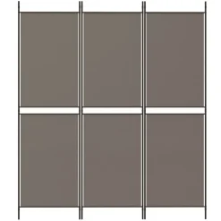 Hot vidaXL Rumsavdelare 3 paneler 150x180 cm tyg Antracit