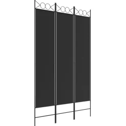 Sale vidaXL Rumsavdelare 3 paneler 120x200 cm tyg Svart