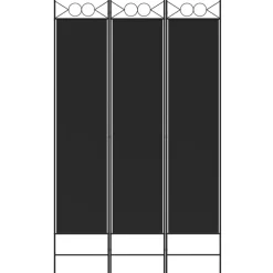 Sale vidaXL Rumsavdelare 3 paneler 120x200 cm tyg Svart