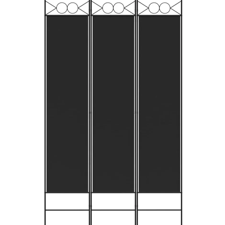 Sale vidaXL Rumsavdelare 3 paneler 120x200 cm tyg Svart
