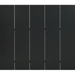 vidaXL Rumsavdelare 5 paneler svart 200x180 cm stål