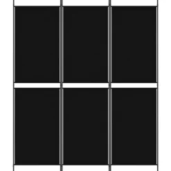 Clearance vidaXL Rumsavdelare 3 paneler 150x180 cm tyg Svart