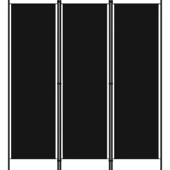 Clearance vidaXL Rumsavdelare 3 paneler 150x180 cm Svart