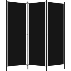 Clearance vidaXL Rumsavdelare 3 paneler 150x180 cm Svart
