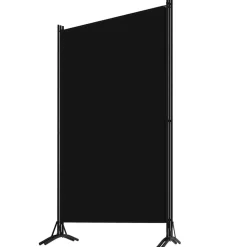 vidaXL Rumsavdelare 3 paneler svart 260x180 cm