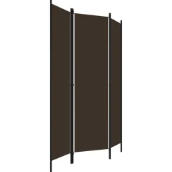 vidaXL Rumsavdelare 3 paneler brun 150x180 cm
