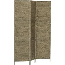 vidaXL Rumsavdelare 3 paneler vattenhyacint 116x160 cm brun