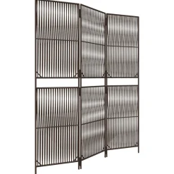 Hot vidaXL Rumsavdelare 3 paneler konstrottning Brun