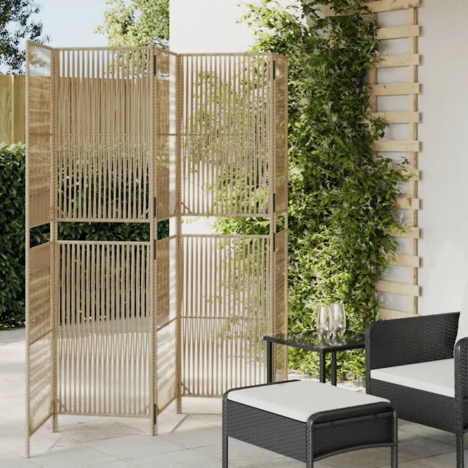 Discount vidaXL Rumsavdelare 5 paneler konstrottning Beige