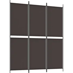 Online vidaXL Rumsavdelare 3 paneler 150x180 cm tyg Brun
