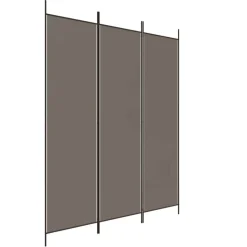 vidaXL Rumsavdelare 3 paneler antracit 150 x 200 cm tyg