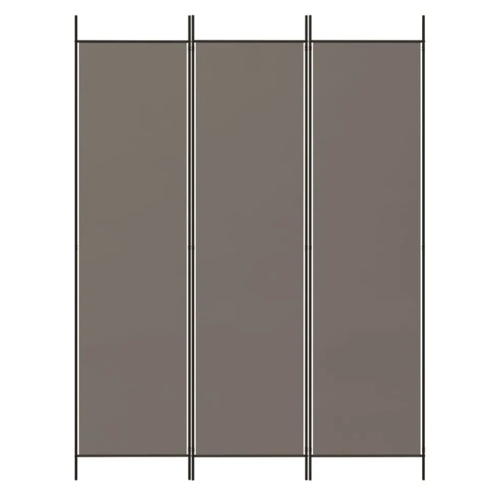 vidaXL Rumsavdelare 3 paneler antracit 150 x 200 cm tyg