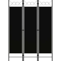 New vidaXL Rumsavdelare 3 paneler 120x180 cm Svart