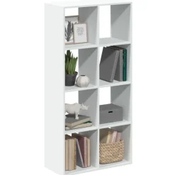 vidaXL Rumsavdelare bokhylla vit 69,5x29x137,5 cm konstruerat trä