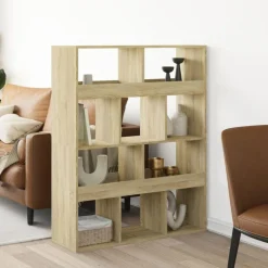 vidaXL Rumsavdelare sonoma-ek 100x33x125,5 cm konstruerat trä
