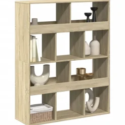 vidaXL Rumsavdelare sonoma-ek 100x33x125,5 cm konstruerat trä