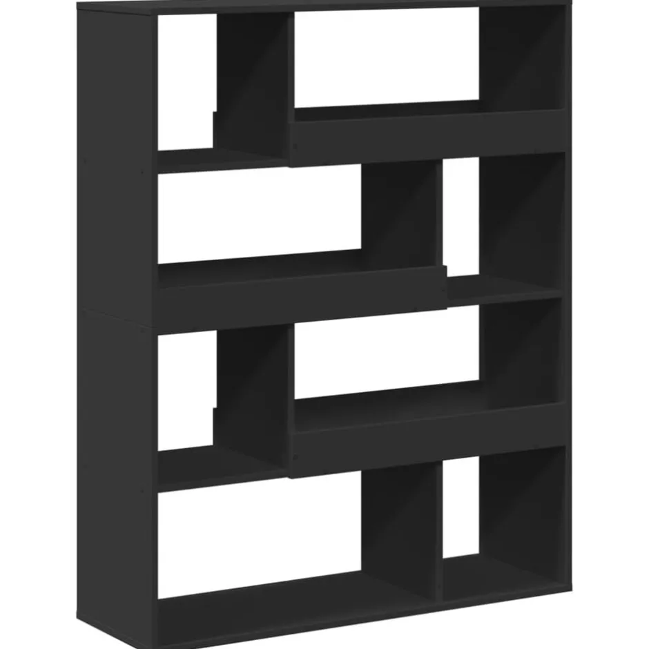 vidaXL Rumsavdelare 100x33x125,5 cm konstruerat trä Svart