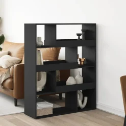 vidaXL Rumsavdelare 100x33x125,5 cm konstruerat trä Svart