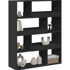 vidaXL Rumsavdelare 100x33x125,5 cm konstruerat trä Svart