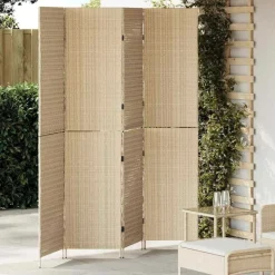 vidaXL Rumsavskiljare Beige 195 x 180 cm konstrotting