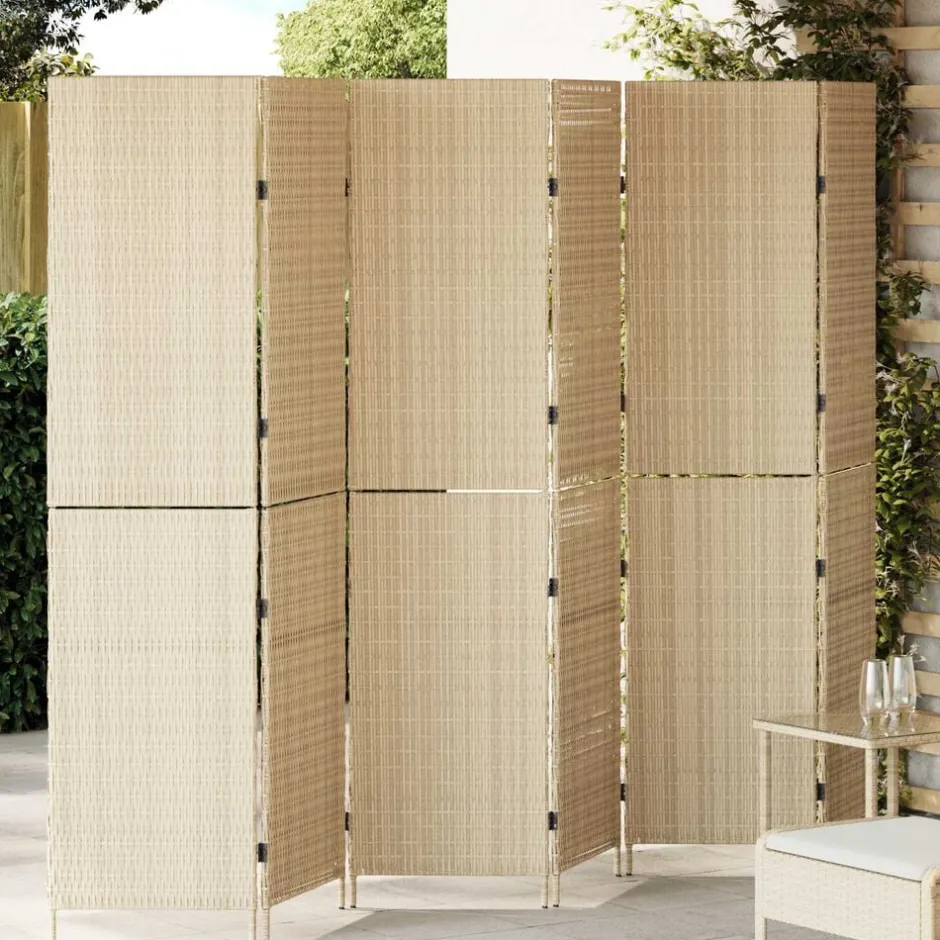 Clearance vidaXL Rumsavskiljare 292 x 180 cm konstrotting Beige