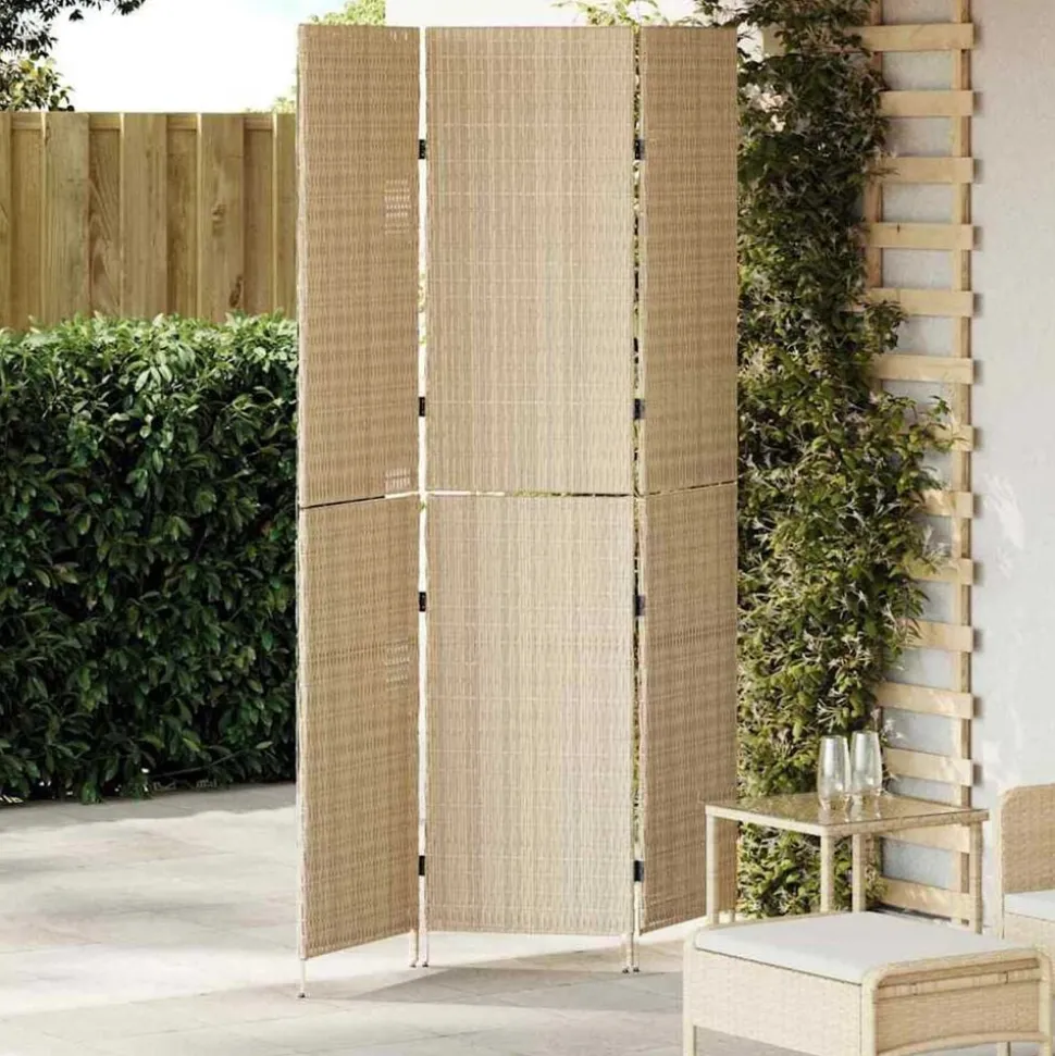 vidaXL Rumsavskiljare Beige 147 x 180 cm konstrotting