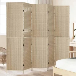 vidaXL Rumsavskiljare Beige 242 x 180 cm konstrotting