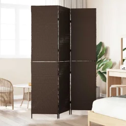 vidaXL Rumsavskiljare Brun 146 x 180 cm konstrotting