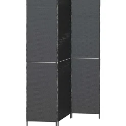 vidaXL Rumsavskiljare Svart 146 x 180 cm konstrotting