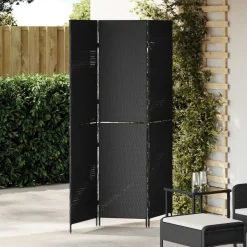vidaXL Rumsavskiljare Svart 146 x 180 cm konstrotting
