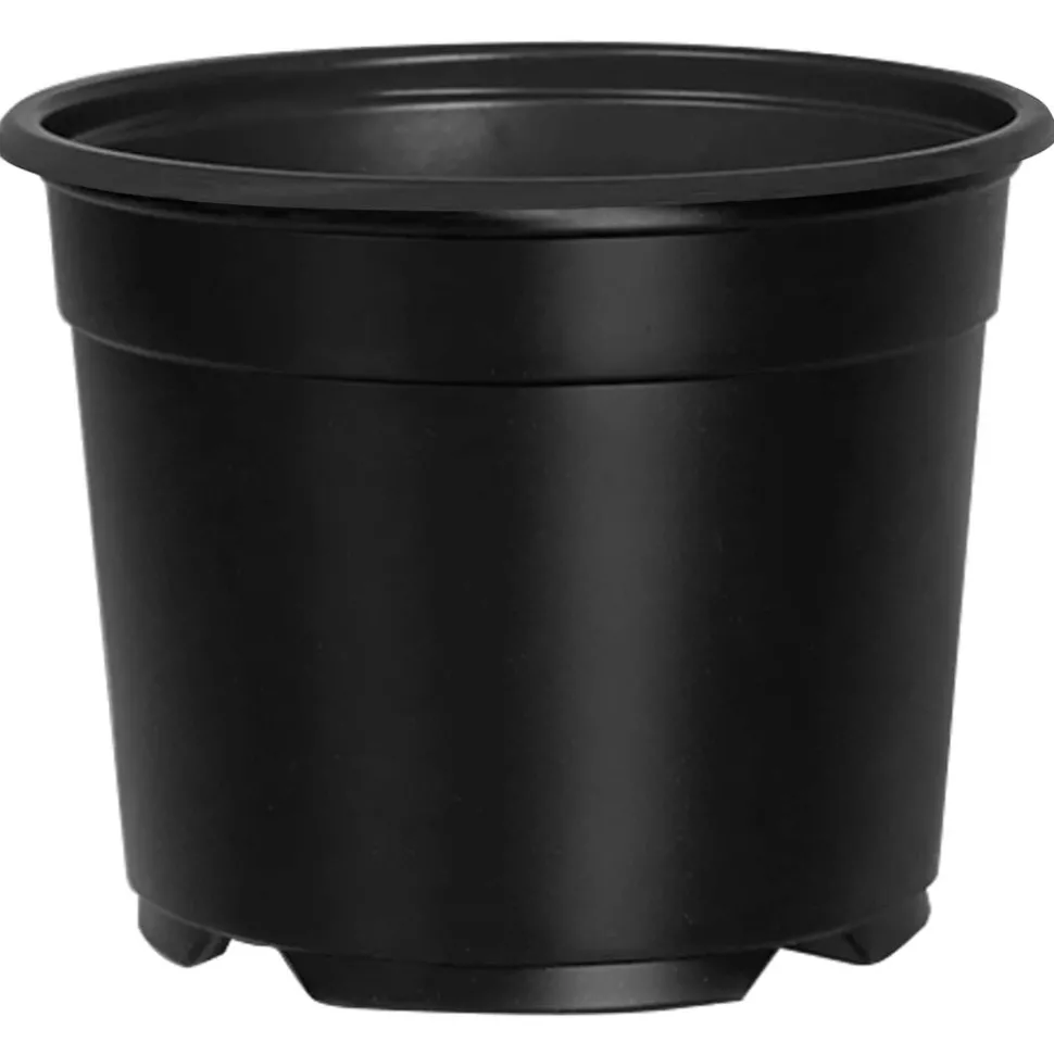 vidaXL Rund Blomkruka 50 pcs Svart Ø 10 x 8 cm Plast