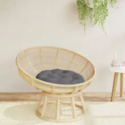 vidaXL Rund dyna antracit Ø 60 x11 cm oxfordtyg