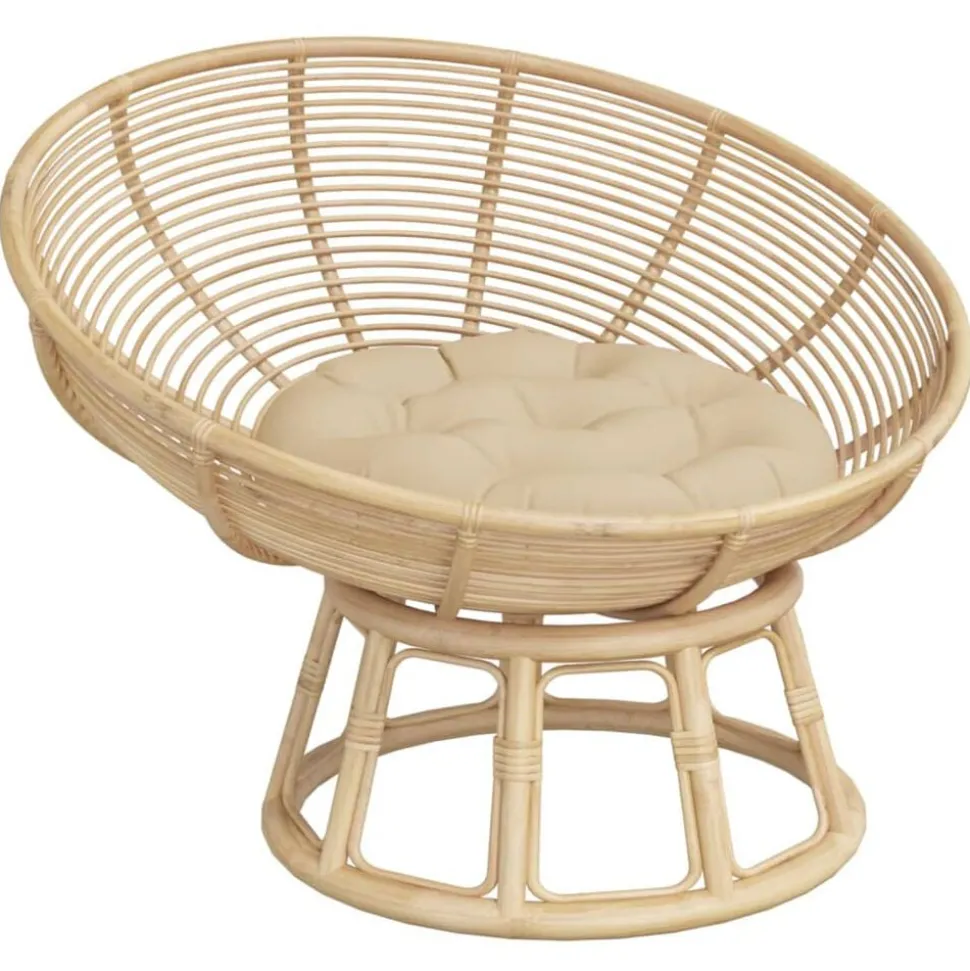 vidaXL Rund dyna beige Ø 60 x11 cm oxfordtyg
