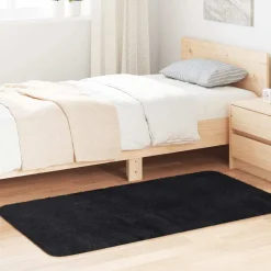 vidaXL Ryamatta med lång lugg NAVARRA svart 80x150 cm polyester